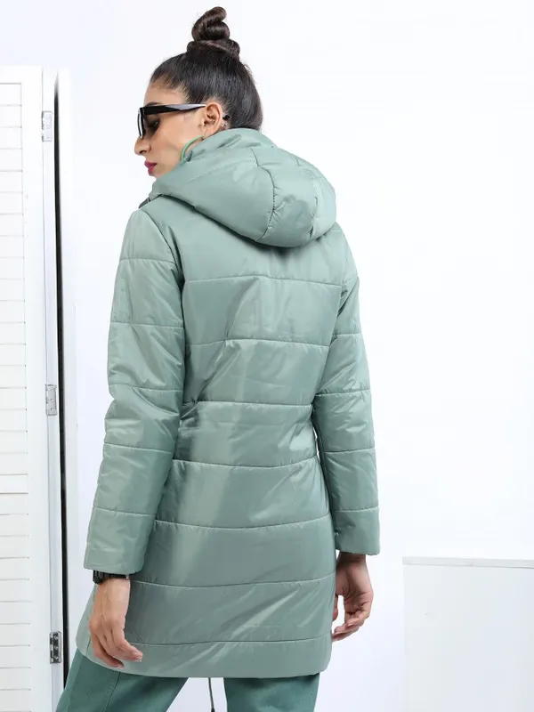 Tokyo Talkies Women Green Puffer Jacket Jackets