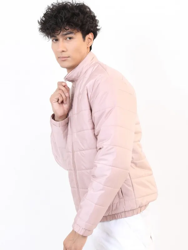 Ketch Men Mauve Solid Puffer Jacket