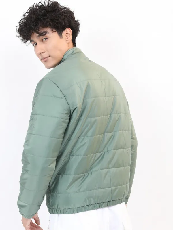 Ketch Men Green Solid Puffer Jacket