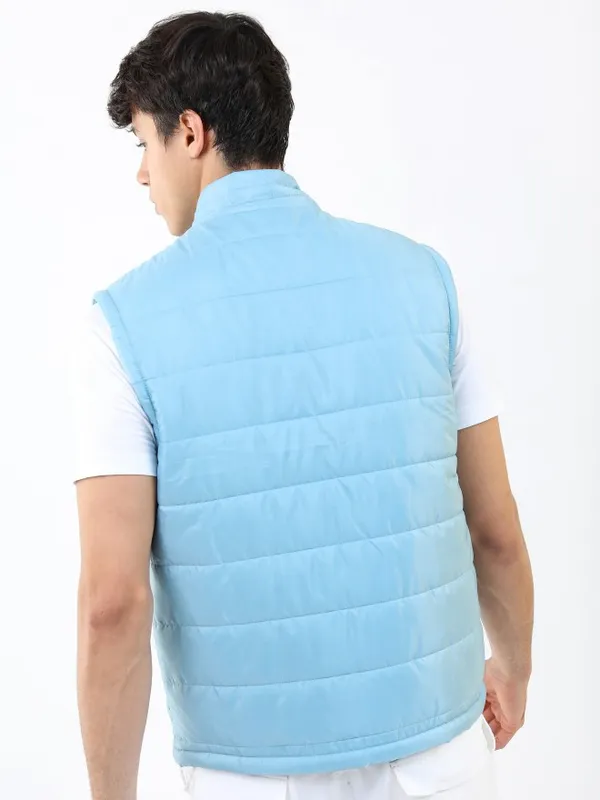  Ketch Men Teal Solid Puffer Jacket Jackets