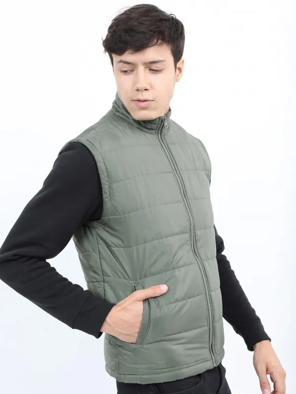 Men Solid Jacket