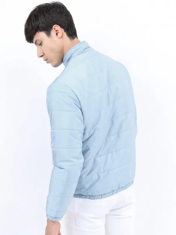 Ketch Men Teal Solid Puffer Jacket