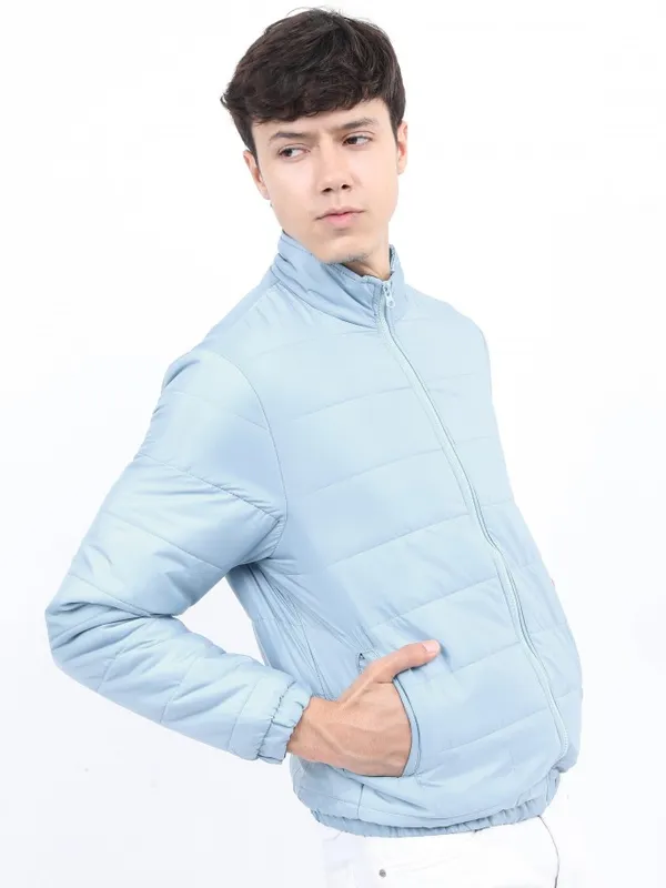 Ketch Men Teal Solid Puffer Jacket