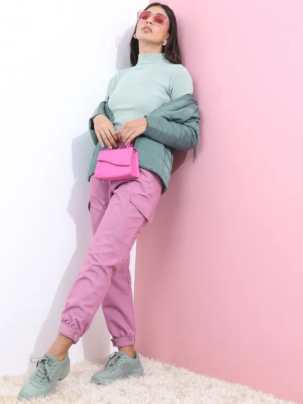  Ketch Women Blue Round Neck Sweaters