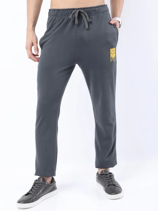  Ketch Men Grey Regular Fit Track Pants