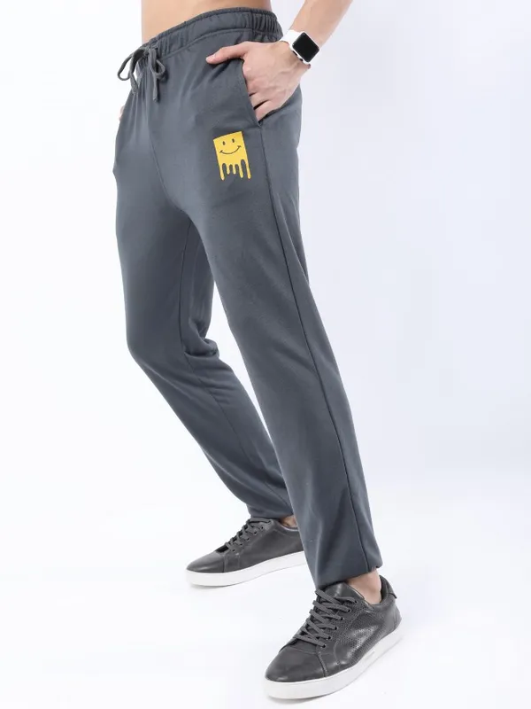  Ketch Men Grey Regular Fit Track Pants