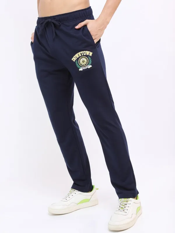  Ketch Men Navy Blue Regular Fit Track Pants