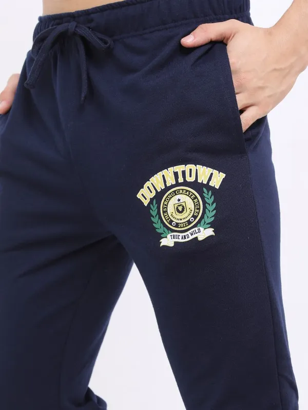  Ketch Men Navy Blue Regular Fit Track Pants