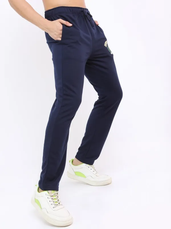  Ketch Men Navy Blue Regular Fit Track Pants