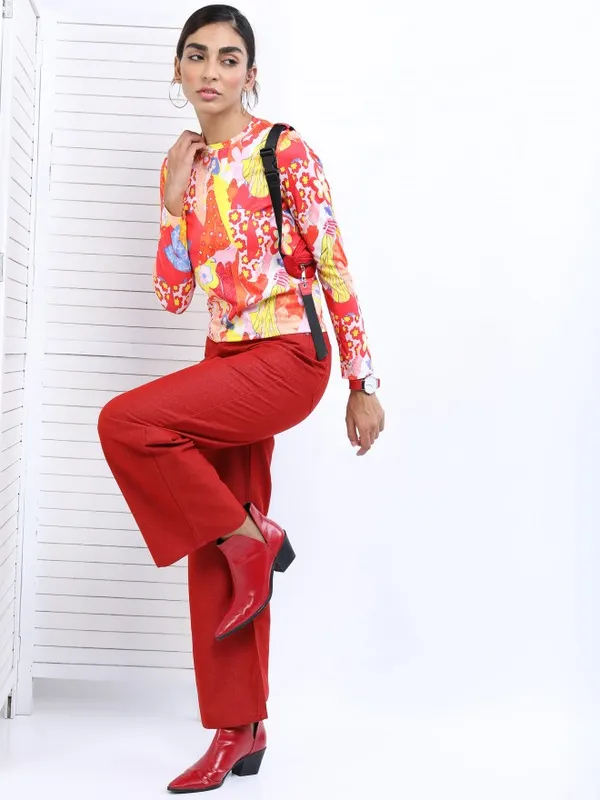  Tokyo Talkies Women Yellow Printed Regular Tops