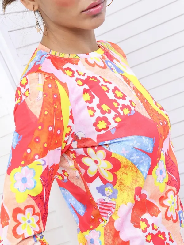  Tokyo Talkies Women Yellow Printed Regular Tops