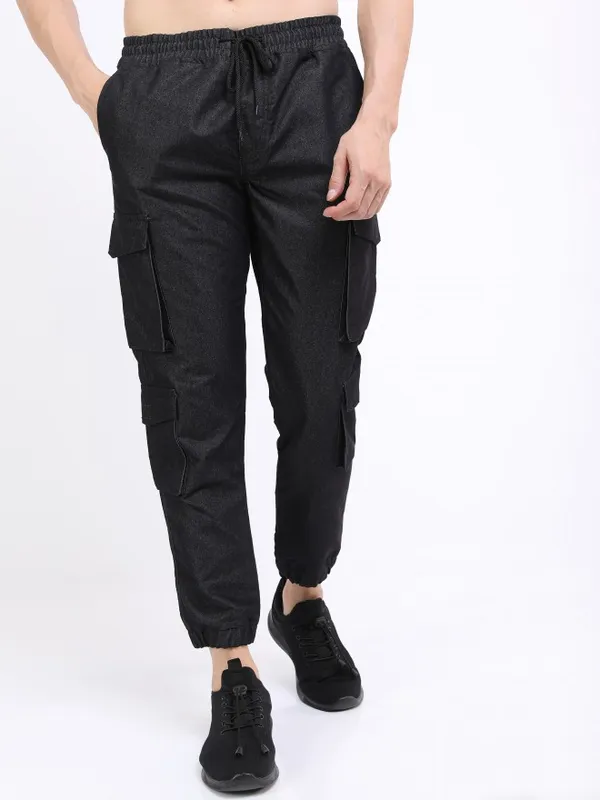  Highlander Men Grey Regular Fit Solid Casual Trousers