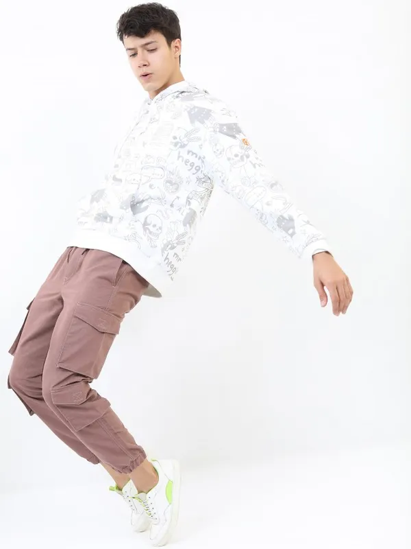  Highlander Men Copper Regular Fit Solid Casual Trousers