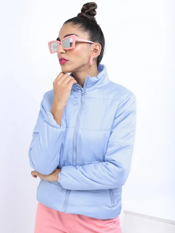  Tokyo Talkies Women Blue Puffer Jacket Jackets