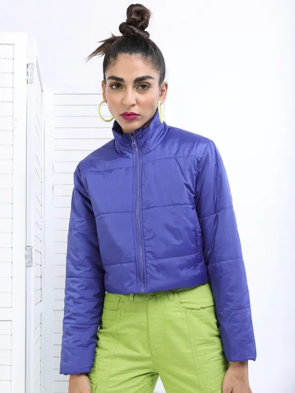  Tokyo Talkies Women Blue Puffer Jacket Jackets