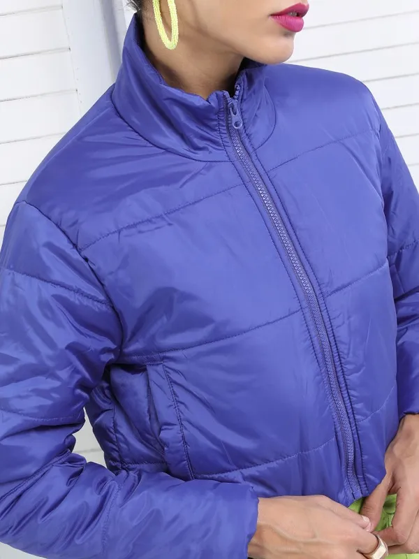  Tokyo Talkies Women Blue Puffer Jacket Jackets