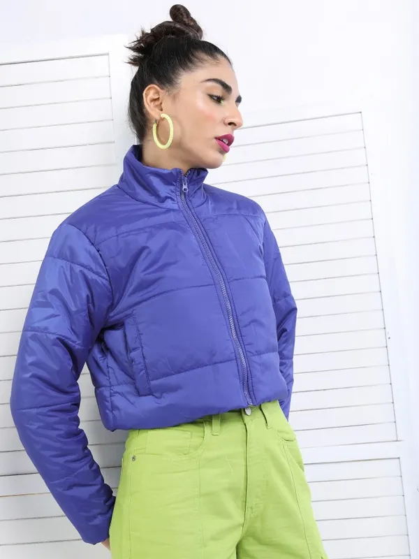  Tokyo Talkies Women Blue Puffer Jacket Jackets
