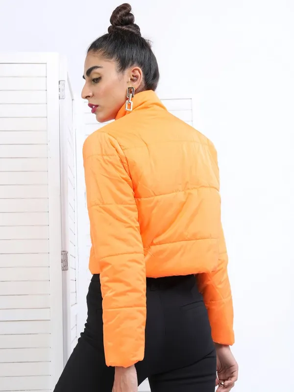  Tokyo Talkies Women Orange Puffer Jacket Jackets