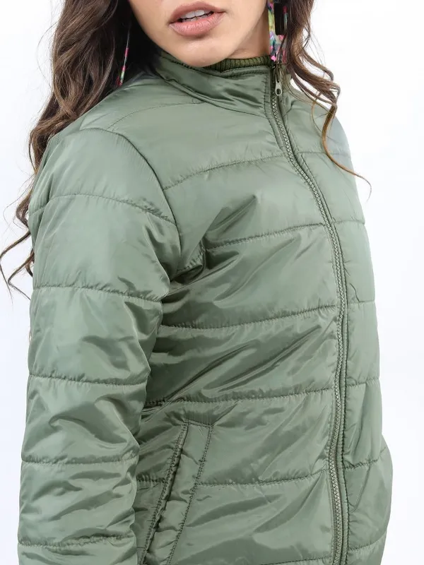  Ketch Women Olive Puffer Jacket Jackets