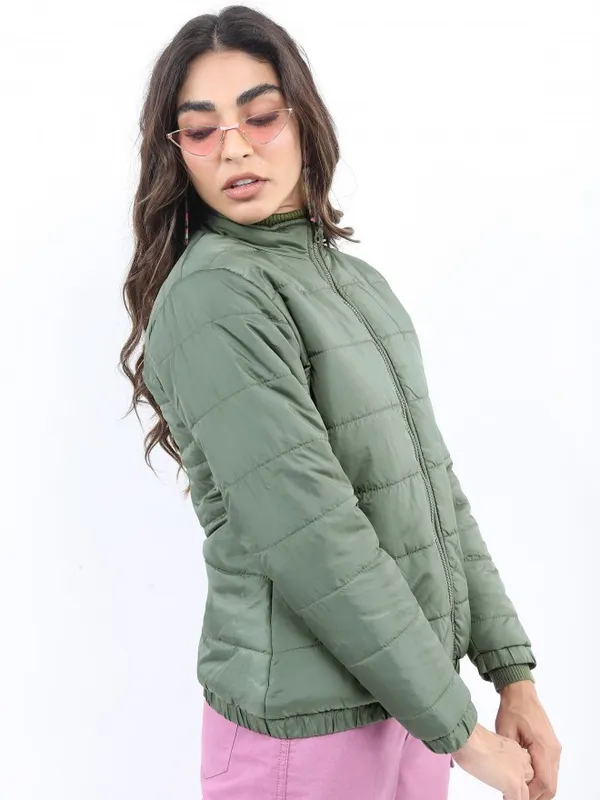  Ketch Women Olive Puffer Jacket Jackets