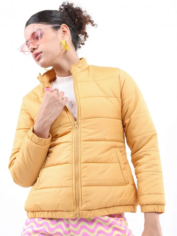  Ketch Women Yellow Puffer Jacket Jackets