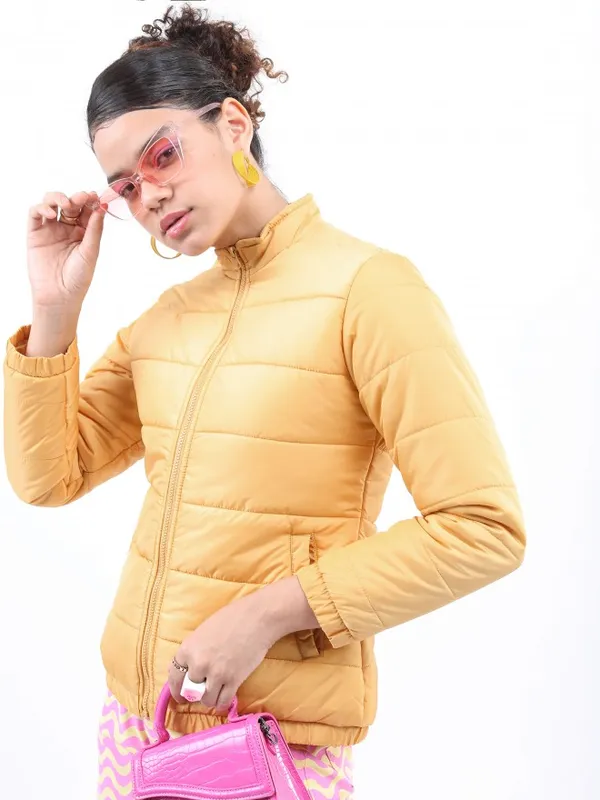 Ketch Women Yellow Puffer Jacket Jackets