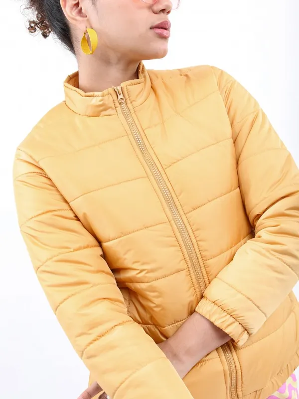  Ketch Women Yellow Puffer Jacket Jackets