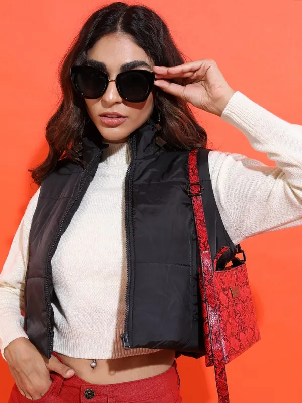 Ketch Women Black Puffer Jacket Jackets
