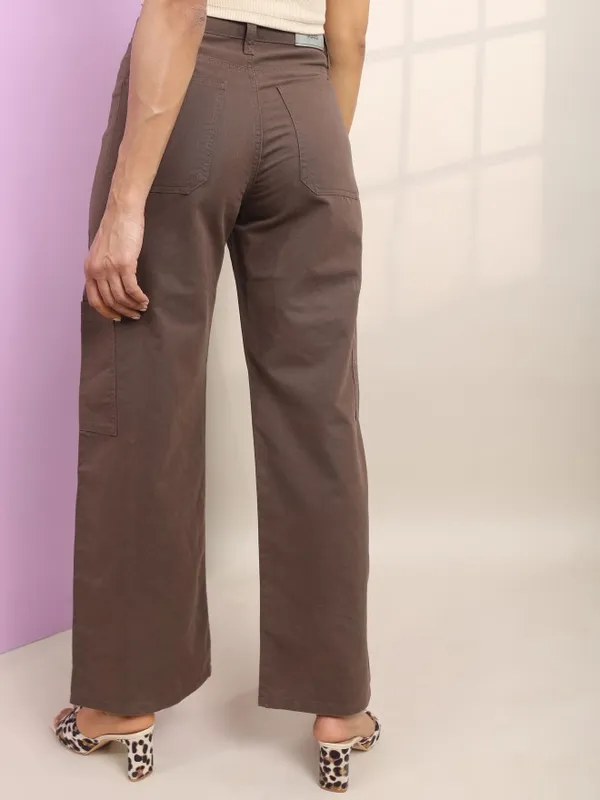  Tokyo Talkies Women Brown Dad Fit Clean Look Jeans