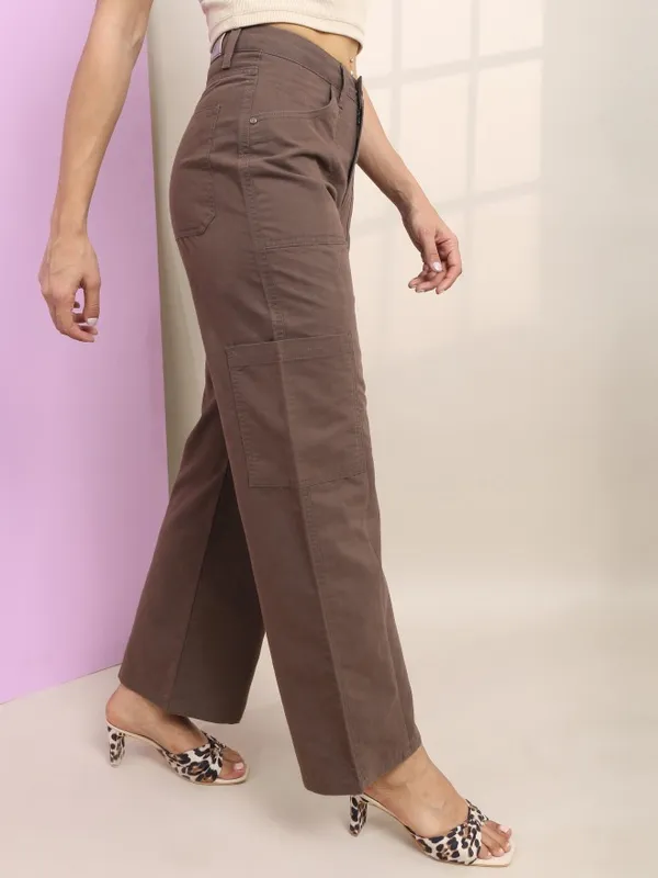  Tokyo Talkies Women Brown Dad Fit Clean Look Jeans