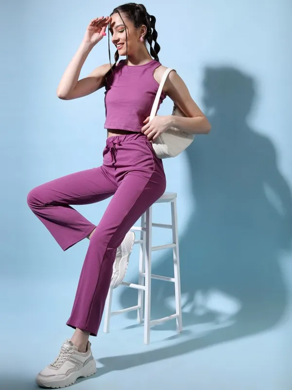  Tokyo Talkies Women Purple Co-Ords
