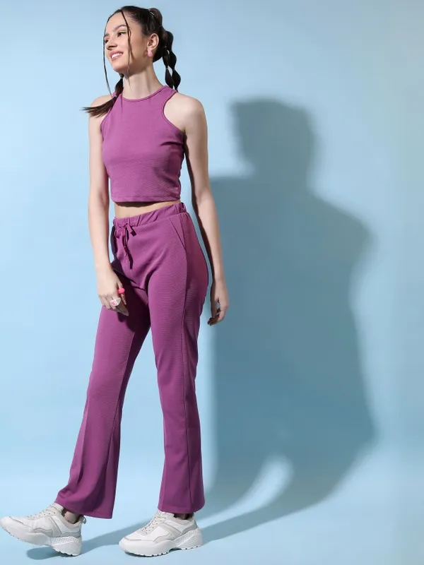  Tokyo Talkies Women Purple Co-Ords