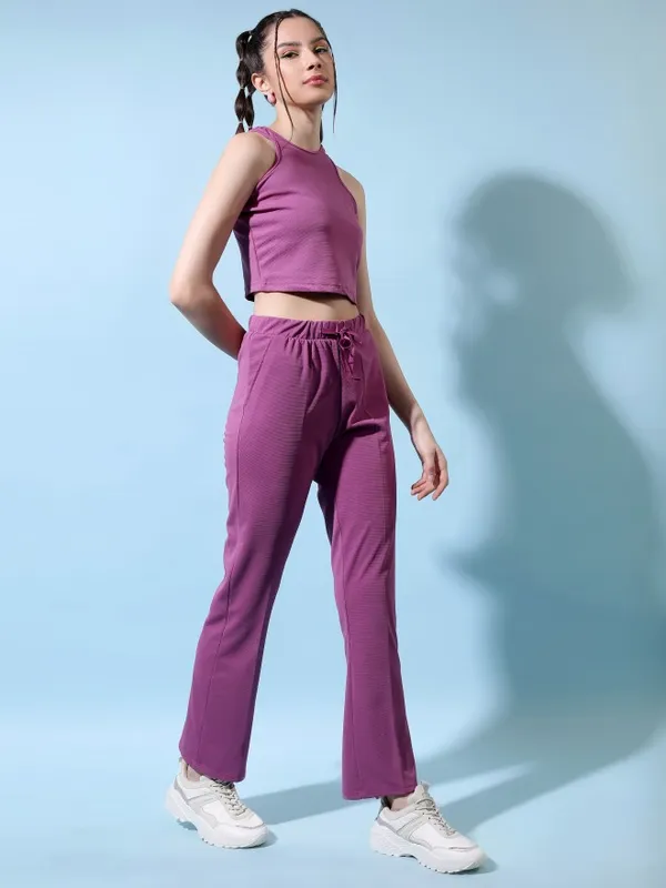  Tokyo Talkies Women Purple Co-Ords