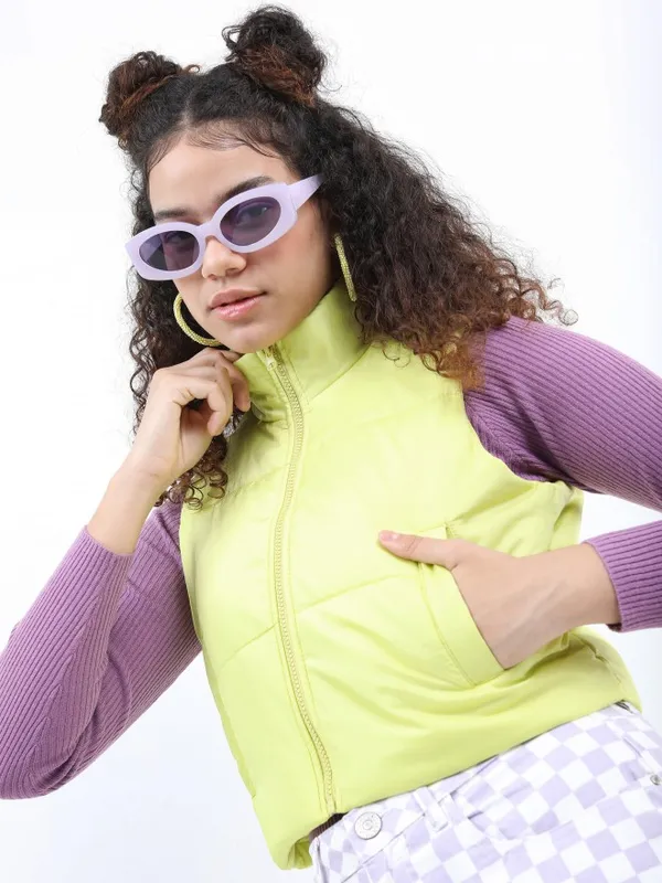 Ketch Women Green Puffer Jacket