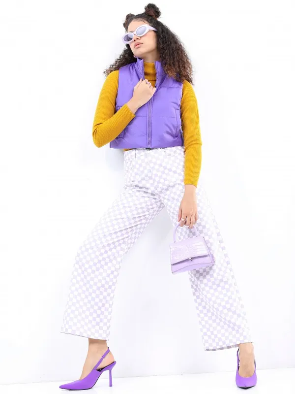 Ketch Women Purple Puffer Jacket