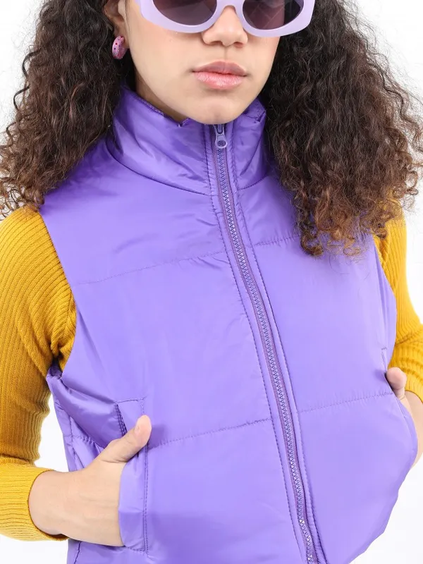 Ketch Women Purple Puffer Jacket
