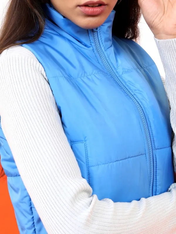 Ketch Women Blue Puffer Jacket