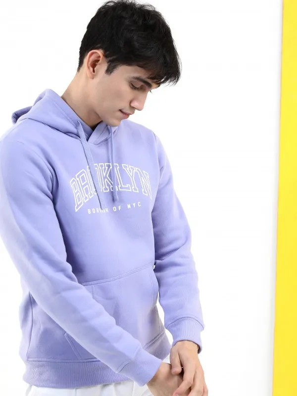  Highlander Men Lavender Hood Pullover Sweatshirts