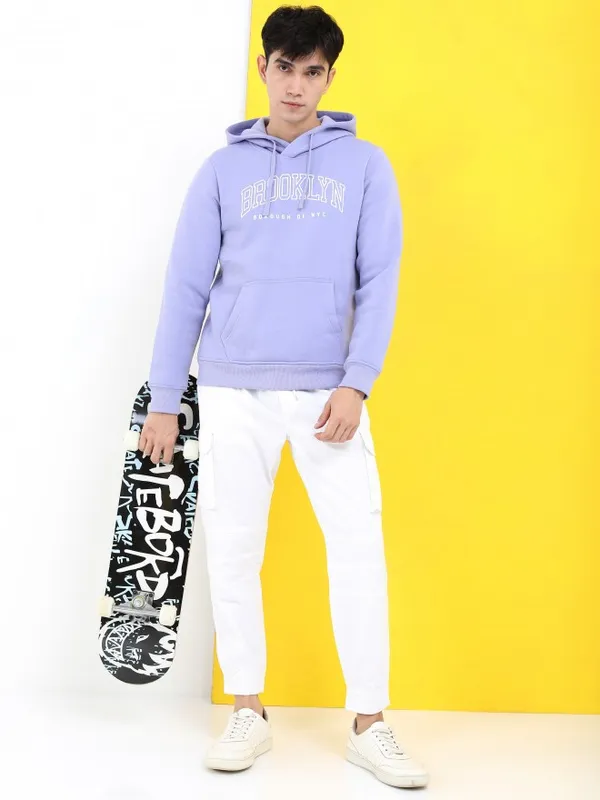  Highlander Men Lavender Hood Pullover Sweatshirts