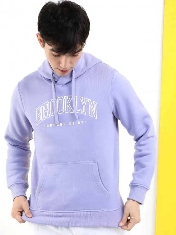 Highlander Men Lavender Hood Pullover Sweatshirts