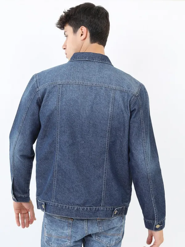 Solid Navy Blue Jacket