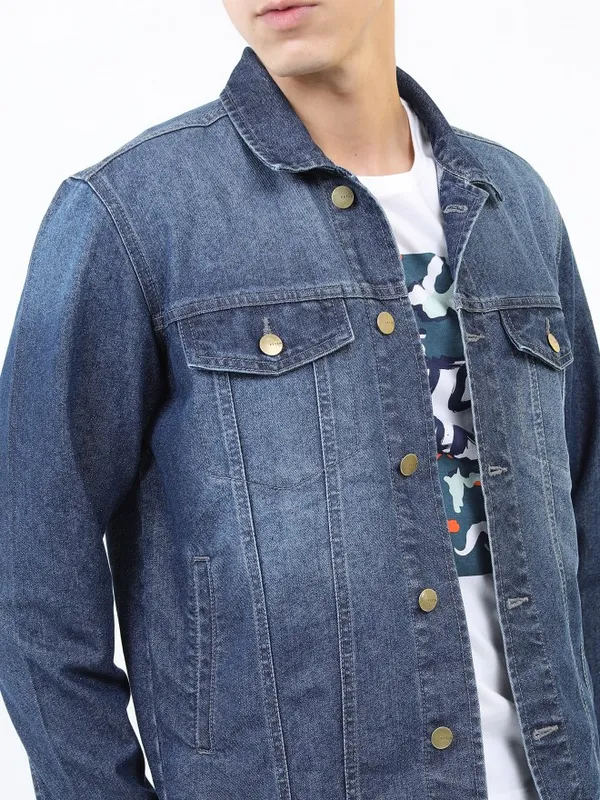Solid Navy Blue Jacket