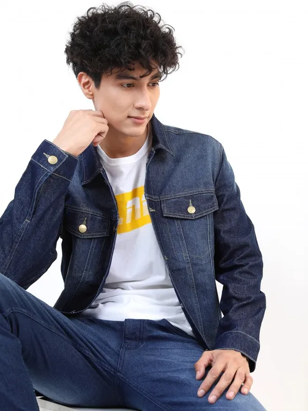 Solid Denim Jacket