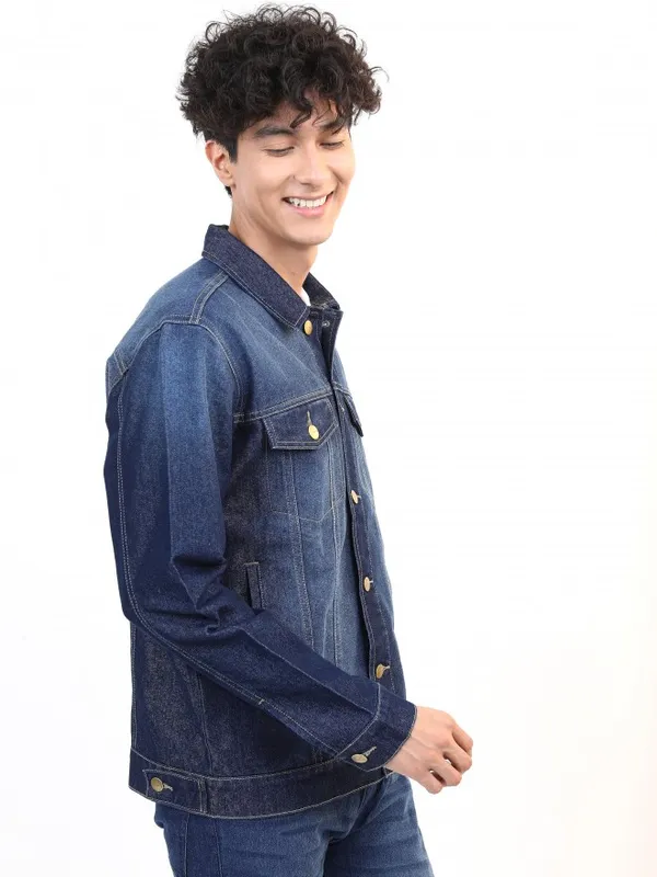 Solid Denim Jacket