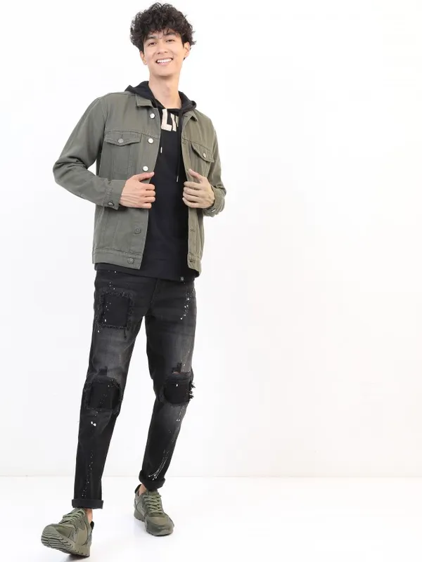 Solid Denim Jacket