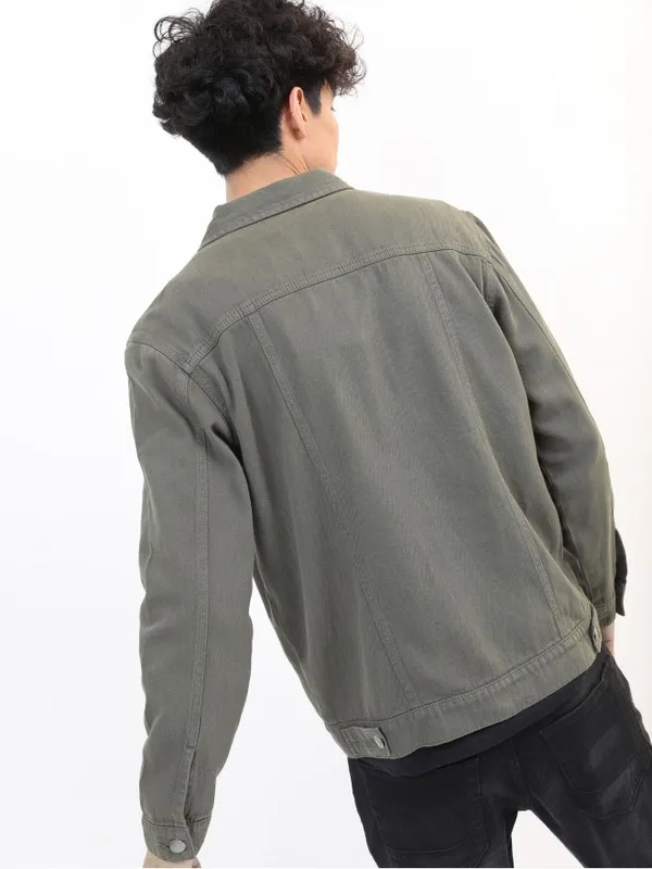 Solid Denim Jacket