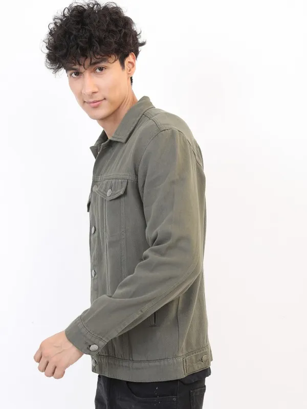 Solid Denim Jacket