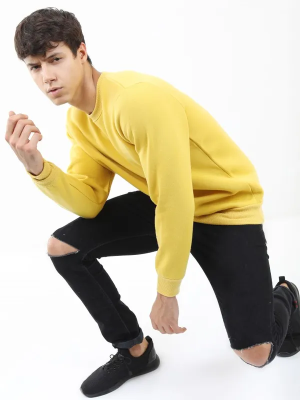 Men Solid Sweatshirt