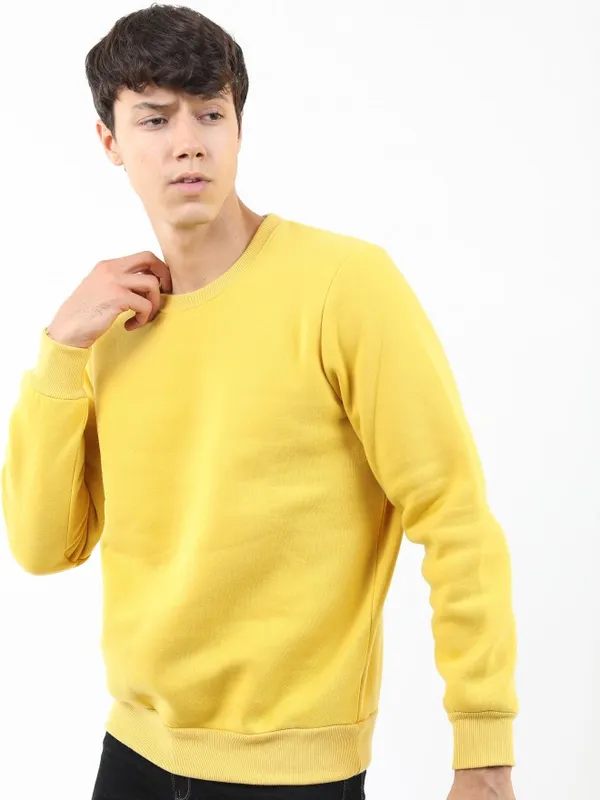 Men Solid Sweatshirt