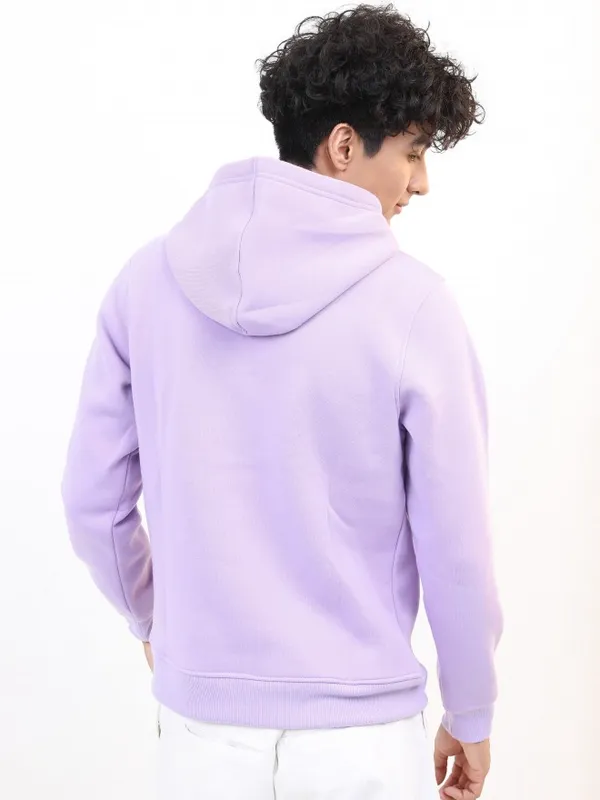 Men Solid Hoodie Sweatshirt
